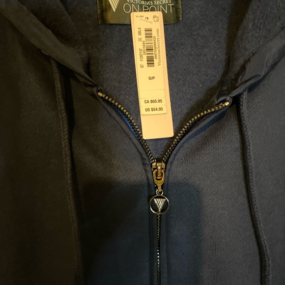 Victoria’s Secret Pink On Point Full Zip Hoodie Sweater Jacket size S/P NWT - Picture 10 of 11